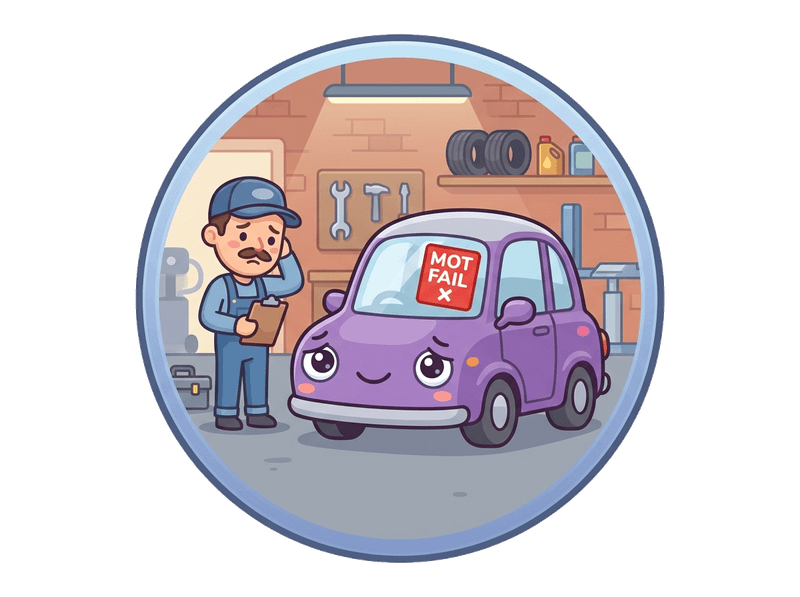 MOT Failure Car Collection service illustration