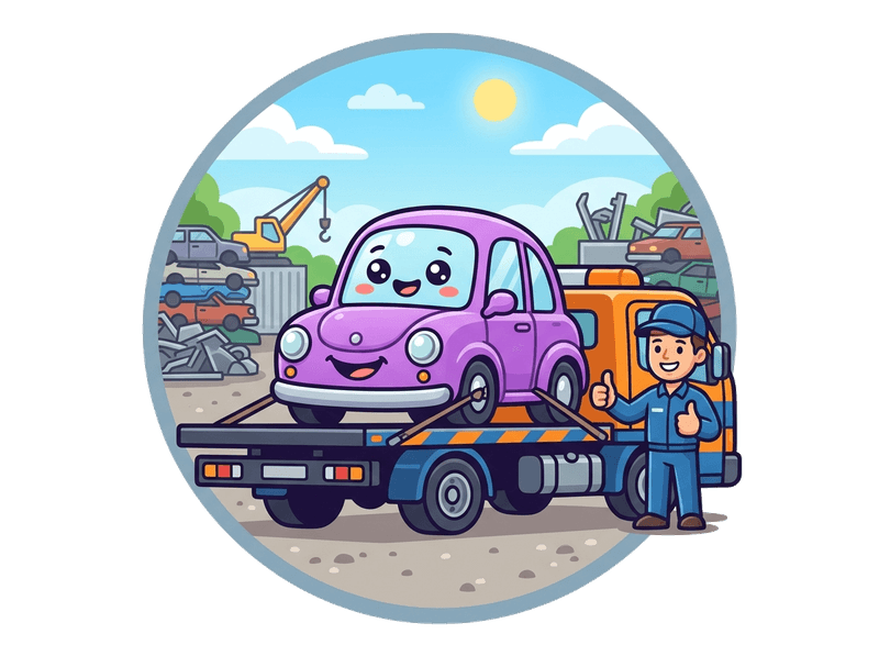 Scrap Car Collection service illustration